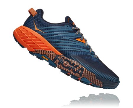 Hoka One One Speedgoat 4 Moški Tekaški Čevlji Turkizna / Oranžna SI-647129X